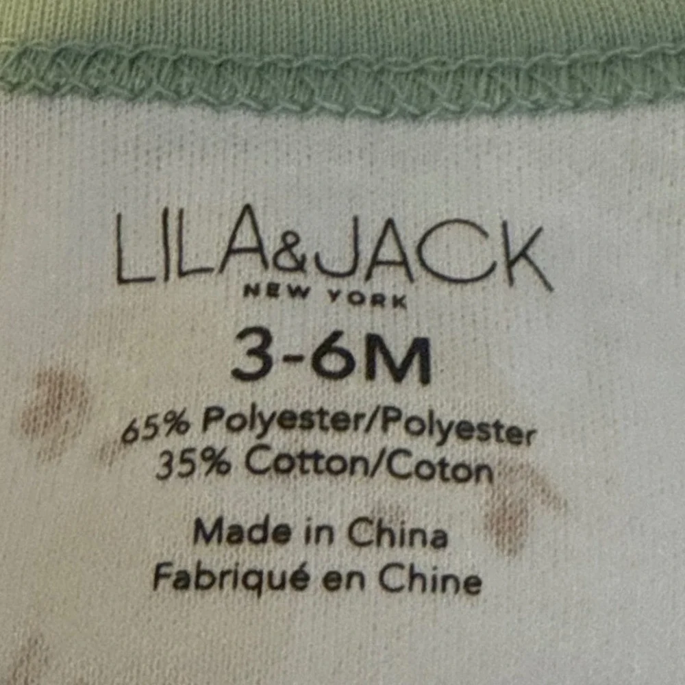 Old Navy Lila & Jack 4pc Baby Farm Animal Sleeper & Bodysuit Set 3-6M Green New